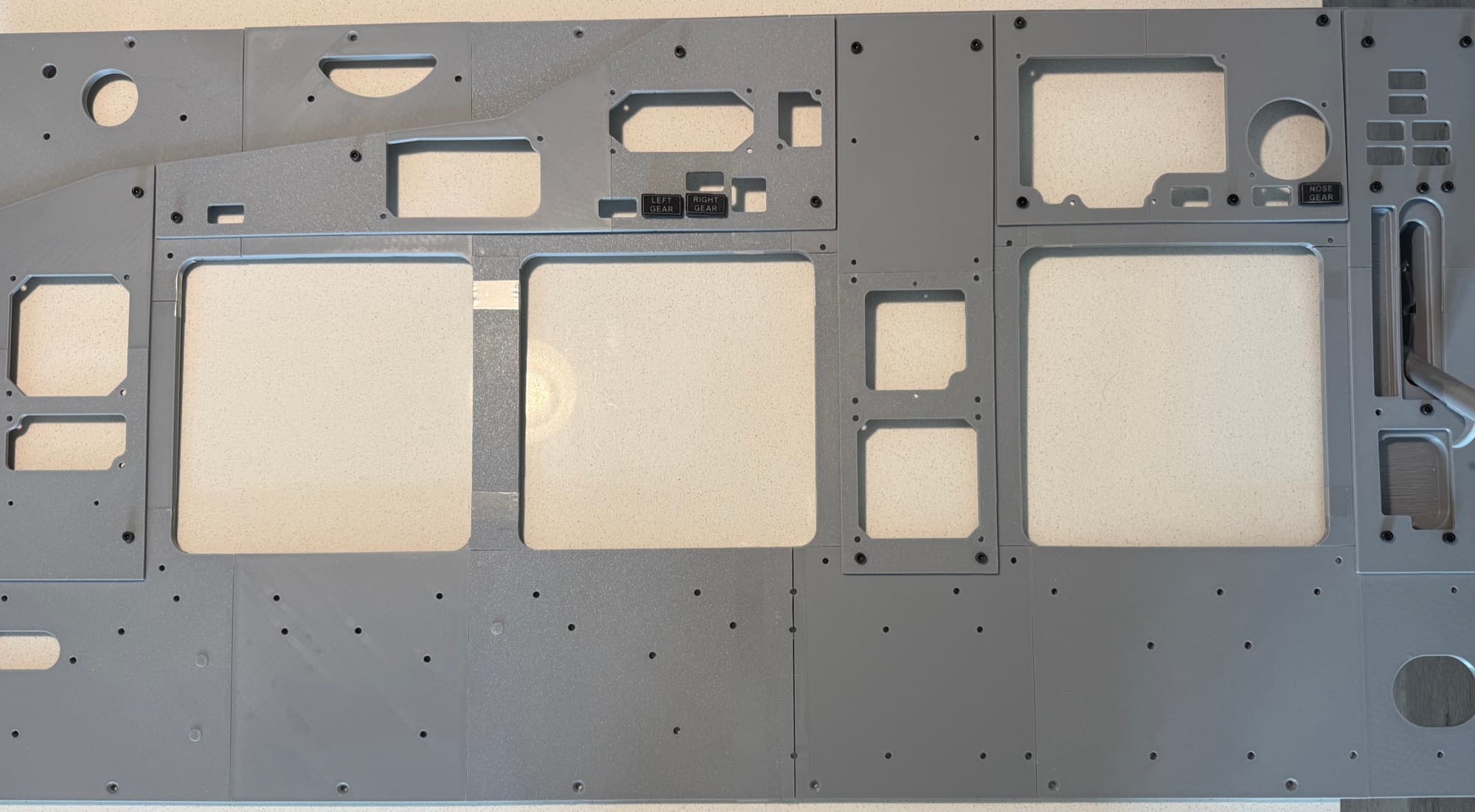 Main instrument panel laid flat