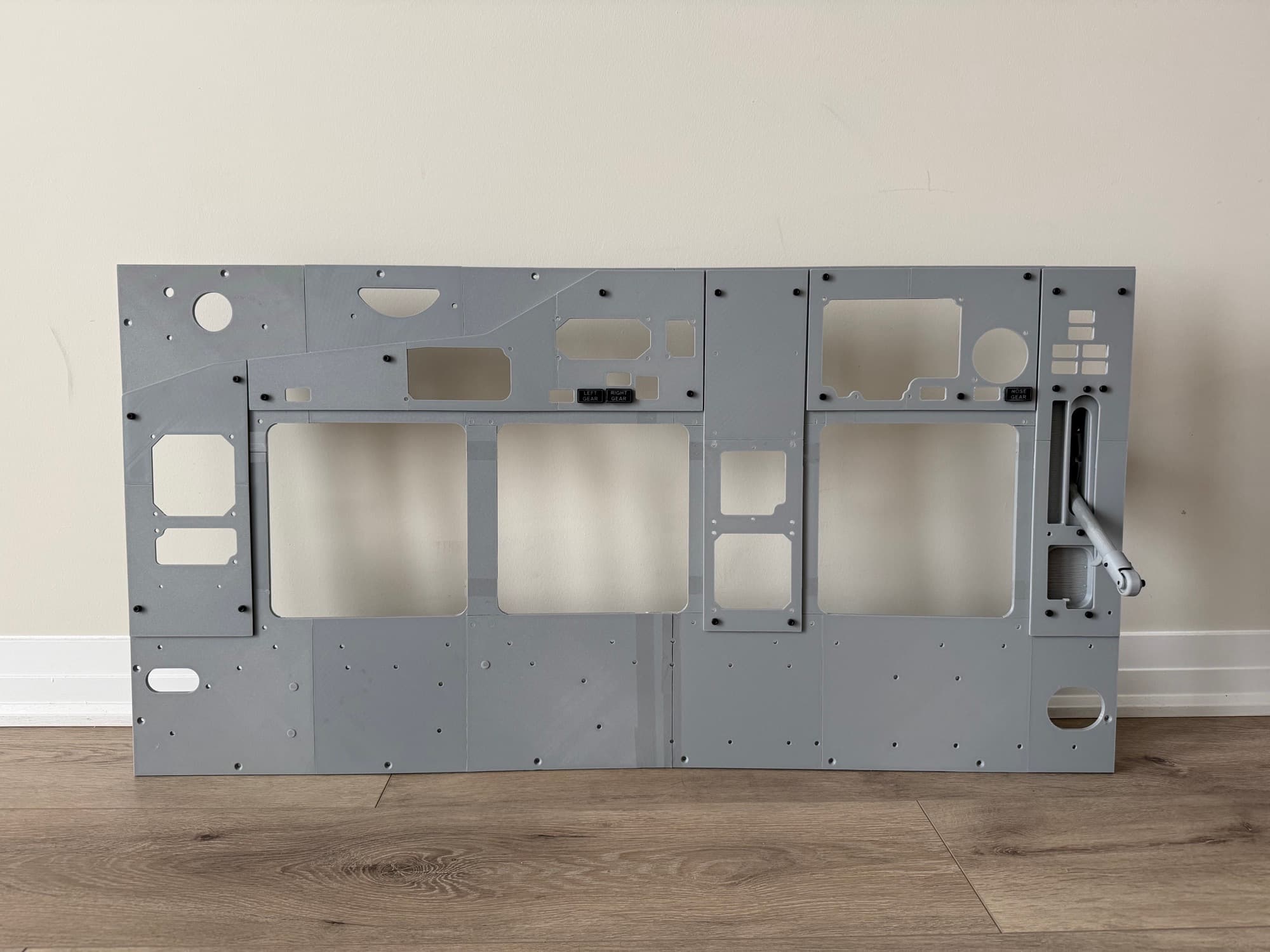 Main instrument panel standing against a wall